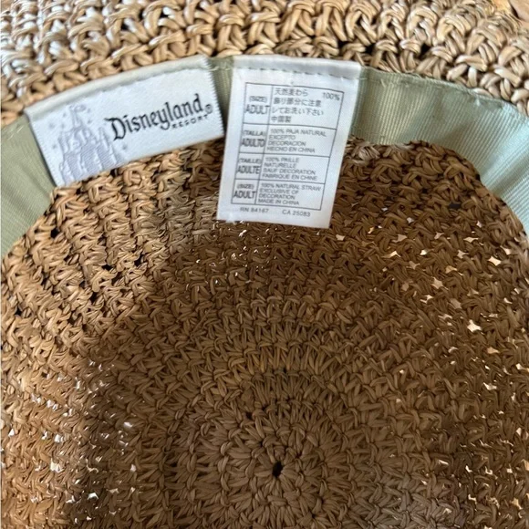 Disneyland Resort Raffia Straw Hat with Mickey Mouse Ear Scarf - Picture 5 of 5